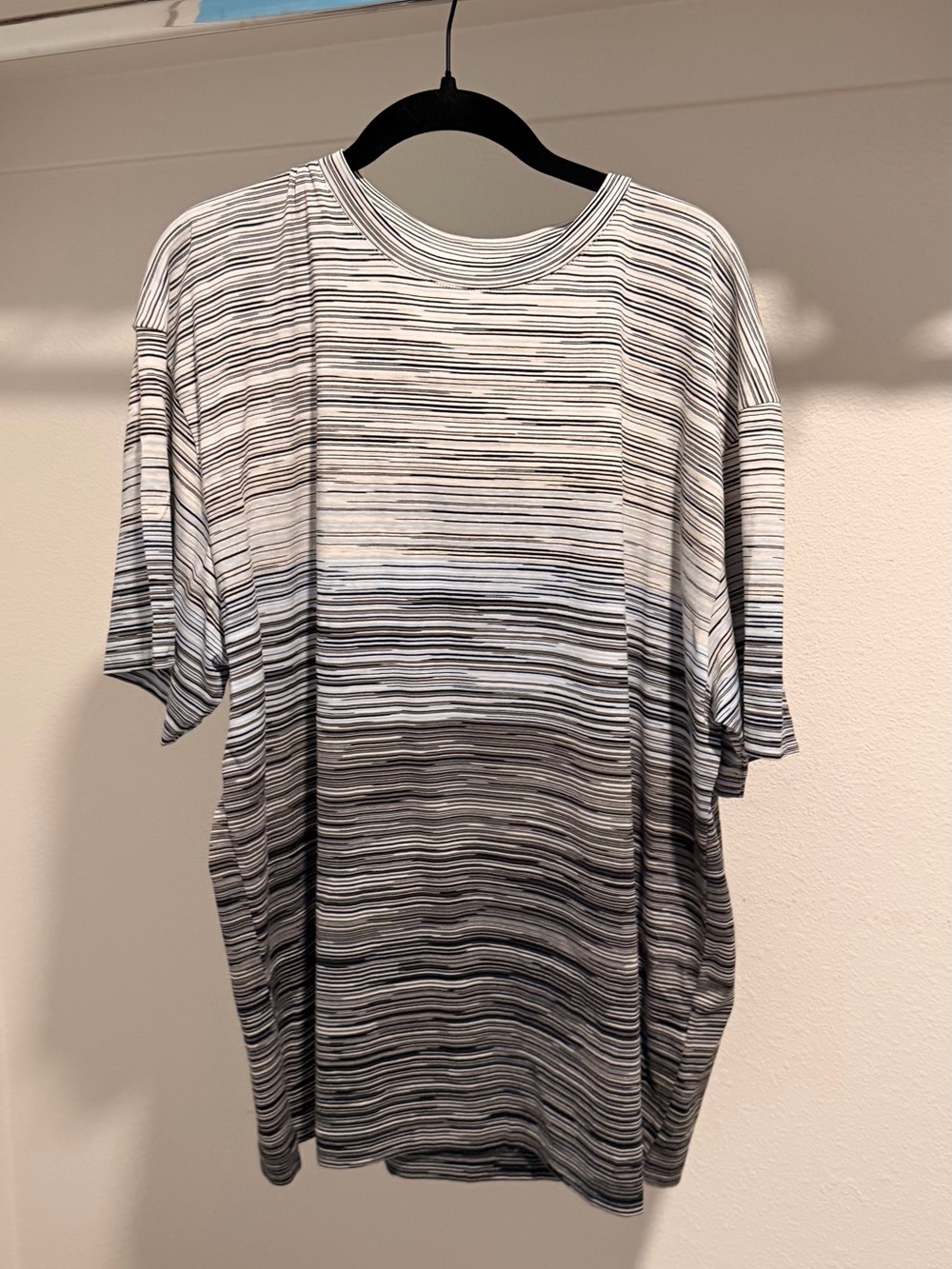 Missoni Men's Striped Short-Sleeve Crewneck Shirt - Gray Blue